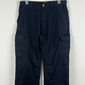 Gatts Work Wear Cargo Pants Size 32 Inseam 30in Rise 10in Black Cotton Polyester